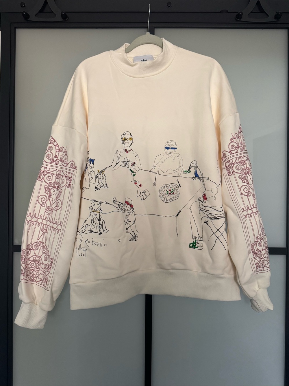 YLLW Serotonin Pullover Sweatshirt Art Print Yellow The Label Long Sleeve Top M